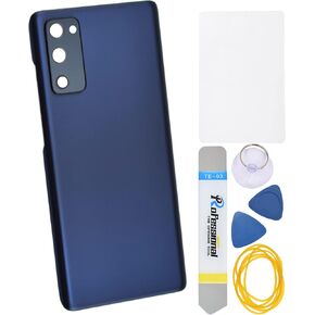 Cloud Navy Plastic Back Panel Cover Replacement for Samsung Galaxy S20 FE 5G with Rear Camera's Frame Rear Camera's Glass Cover Pre-Install Adhesive and Installation Instruction Tool Kit