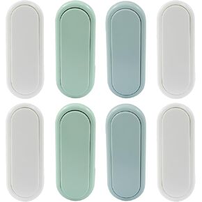 8 Pcs Child Safety Locks, Baby Proofing Cabinet Latches with Adhesive Tape for Drawer Cupboards Fridge Closet, 4 Colors