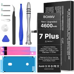 Battery for iPhone 7 Plus, (New Version) BOANV Super High Capacity 0 Cycle Battery Replacement for iPhone 7 Plus, with Professional Replacement Tool Kits