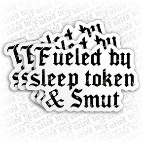 (3Pcs) Fueled by Sleep Token and Smut Sticker Bookish Reading Dark Romance Book Lover Kindle Waterproof Vinyl Sticker for Laptop Water Bottle Hard Hat Cup Cars Decals Gift for Her Him Adults 3 Inches