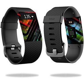 MightySkins Skin Compatible with Fitbit Charge HR Watch Cover wrap Sticker Skins Plaid Abstract