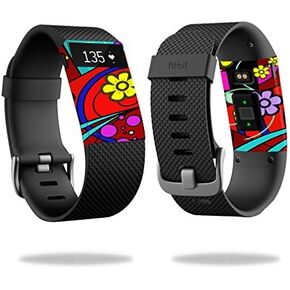 غلاف MightySkins متوافق مع ساعة Fitbit Charge HR وغطاء لاصق وغطاء لاصق على شكل حلوى العين