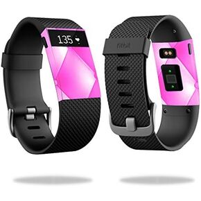 MightySkins Skin Compatible with Fitbit Charge HR Watch Cover wrap Sticker Skins Pink Upholstery