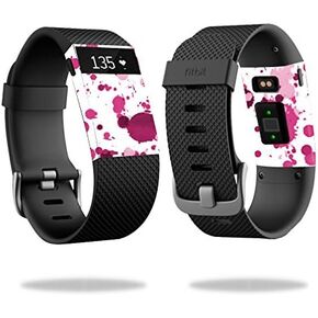 MightySkins Skin Compatible with Fitbit Charge HR Watch wrap Cover Sticker Skins Pink Drops