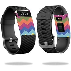 MightySkins Skin Compatible with Fitbit Charge HR Watch Cover wrap Sticker Skins Earth Chevron