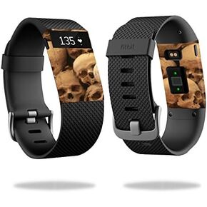MightySkins Skin Compatible with Fitbit Charge HR Watch Cover wrap Sticker Skins Skull Pile