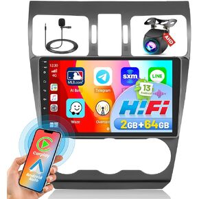 [2+64G] Hikity Android Stereo Kit for Subaru Forester WRX Impreza Radio, 9 Inch HD Touchscreen Wireless CarPlay Android Auto Car Radio with GPS Navigation HiFi BT RDS Backup Camera in Kuwait