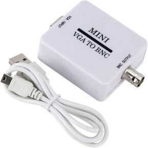 FAMKIT Mini HD 1080P VGA to BNC Video Converter VGA to BNC Output Surveillance Video Converter Adapter