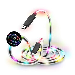 LED iPhone Charger [Apple MFi Certified] Color Changing light up iphone charger cord, Valentine's Day LED Charger Cable with 17 Lighting Modes for iPhone 14 Pro Max13/12/11 Pro (6ft)