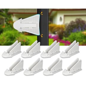 DS. DISTINCTIVE STYLE Sliding Glass Door Lock 8 Pieces Child Proof Slide Glass Door Safety Locks for Kids, Pet, Patio and Closet Door