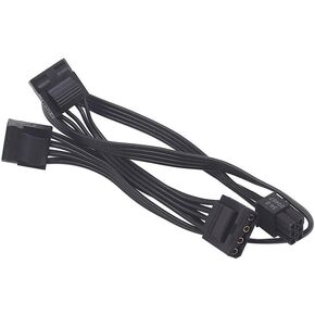 for Corsair Modular Power Supply 6 Pin Male to 3X 4 Pin Molex Female Hard Drive Power Adapter Cable for BTC Mining Riser Card 20-in