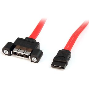StarTech.com 1 ft eSATA Panel Mount Cable - F/M - 1ft panel mount eSATA - 1ft SATA to eSATA Converter - 1ft SATA to eSATA Cable (ESATAPNLFM1)