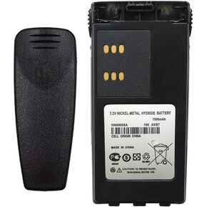 KITOOPS HNN9008A Walkie Talkie Battery 1500mAh 7.2V NiMH Replacement Battery with Belt Clip for Motorola HT750 HT1225 HT1250 GP320 GP328 GP338 GP328 PR860 Two Way Radio