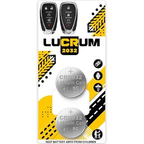 for Chevy Key Fob Battery Replacement, 2PCs CR2032 Battery for Car Remote Key for Blazer, Bolt, Camaro, Cobalt, Cruze, Equinox, Impala, Malibu, Tahoe, Traverse CR 2032 Battery 2 Pack