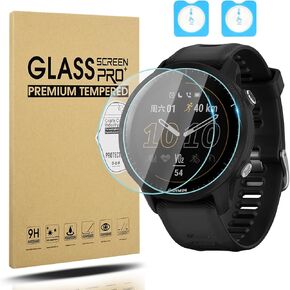Suoman 2-Pack for Garmin Forerunner 955 Screen Protector,[Anti-scratch] 2.5D 9H Tempered Glass Screen Protector for Garmin Forerunner 955/955 Solar Auto-alignment Installation Tool