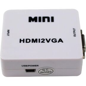 Mini HDMI to VGA Converter with Audio HDMI2VGA 1080P Adapter Connector for PC Laptop to HDTV Projector