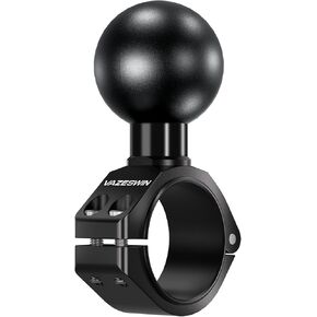 Aluminum Alloy Large Bar Clamp Mount with 2.25" TPU Ball Fit for 1.5"/1.75"/1.85"/2"/2.1" Diameter Round Rails & ATV UTV Roll Cages, Compatible with RAM Mounts D Size Double Socket Arms