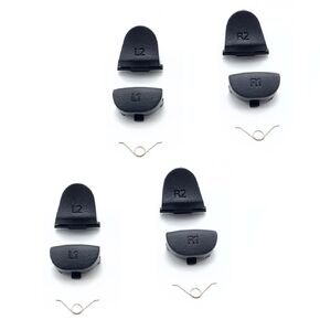 2 Pair R2 R1 L2 L1 Replacement Trigger Buttons + Springs Compatible with PS4 Pro Controller JDM-040 Controllers Replacement Parts