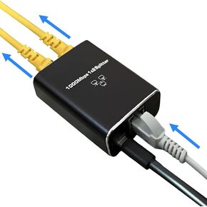 موزع إيثرنت 1 إلى 2 مفتاح عالي السرعة، مقسم كابل إيثرنت جيجابت، مقسم RJ45 بسرعة 1000 ميجابت في الثانية لجهازين للشبكات في وقت واحد، مقسم إنترنت 1 في 2 خارج، من سبائك الألومنيوم كات 5/6/7/8 in Kuwait