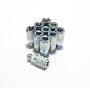 Primefit TC1414MS-B10-P Auto Style Air Quick Connect Coupler - 10 Pack