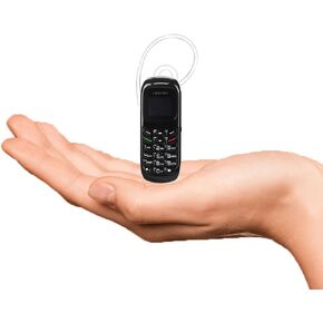 Mini Small Mobil Cell Phone L8star BM70 Bluetooth Handset 0.66 inch Unlocked Bluetooth Earphone Dialer Support SIM Card(Black)