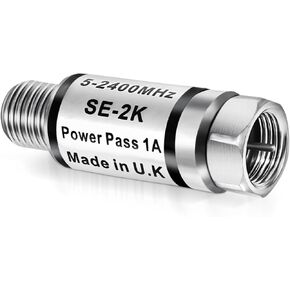 Coaxial Cable Protector for TV and Satellite, Surge Lightning Protection in-Line 75 Ohm