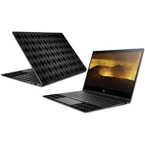MightySkins Skin Compatible with HP Envy x360 Convertible 13" (2018) - Black Argyle | Protective, Durable, and Unique Vinyl Decal wrap Cover | Easy to Apply, Remove | Made in The USA
