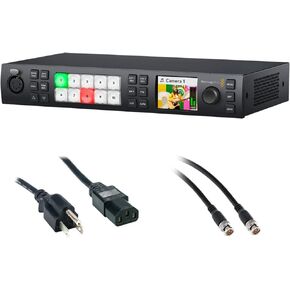Blackmagic Design ATEM 1 M/E Constellation HD Live Production Switcher (1 RU) Bundle with 6' Standard PC Power Cord and 50' SDI Video Cable - BNC to BNC in Kuwait