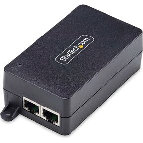 StarTech.com 1-Port 2.5GbE PoE+ Injector, 10M/100M/1G/2.5G Ethernet, PoE/PoE+ (802.3af/802.3at), Multi-Gigabit, Midspan, 30W