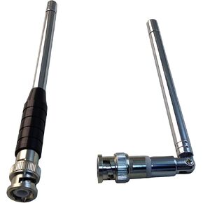 TW-777B (2 Packs) One is Straight Type and Another one is Swivel Type BNC Male Handheld Antenna Scanner Antenna (20-1300MHz) with BNC Male Connector for Scanner Radio and Frequency Counters