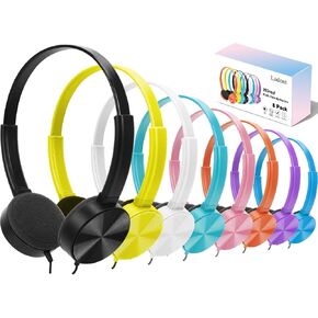 24 Pack Kids Classroom Headphones Bulk for School Students, Durable Wholesale Class Set Headphones for Kids Children Toddler Teen Boys Girls (8 Mixed Colors)