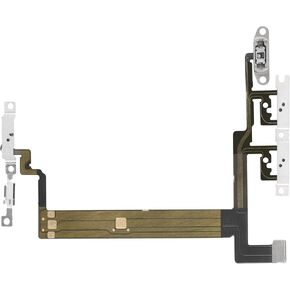 for iPhone 13 Mini Volume Button Flex Cable Replacement On/Off Control Key Repair Mute Silent Switch Cable Connector Part Sound Keyboard Ribbon Pre-Installed Metal Bracket Holder