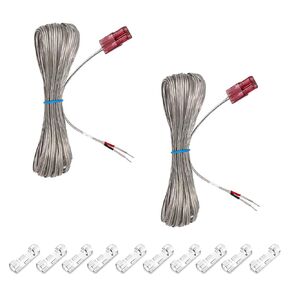 كابلات أسلاك مكبر الصوت AH81-02137A لمكبرات الصوت Samsung مع مشابك الكابلات - كابلات مكبر الصوت لـ Samsung HT-J4500 HT-X40 HW-Q850T HW-K370 HW-J370 والمزيد من مكبرات الصوت الخلفية لنظام الصوت، حزمة من 2 in Kuwait