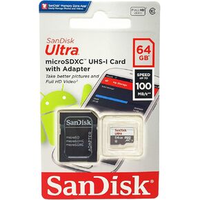 Professional Ultra SanDisk 64GB Samsung Galaxy S7 MicroSDXC card with CUSTOM Hi-Speed, Lossless Format! Includes Standar