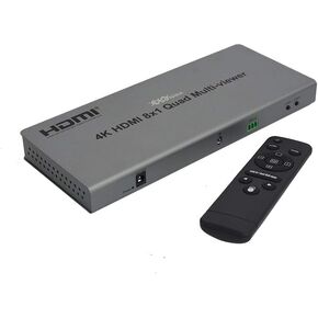 QV801 8x1 4K HDMI quad Multi-viewer screen divider 8 HDMI screen splitter with seamless switching