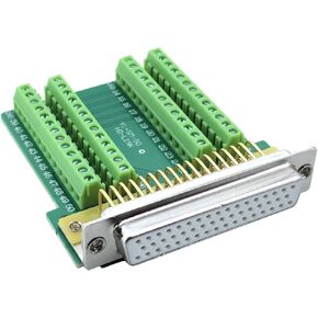 DB50 Connector,Female D-SUB Header to 50-pin Port Terminal Adapter Breakout Board No Soldering Needed,with Nuts