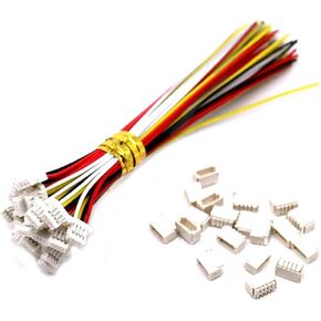 daier 20 Sets Mini Micro Sh 1.0 Jst 4-Pin Connector Plug Male with 150mm Cable & Female