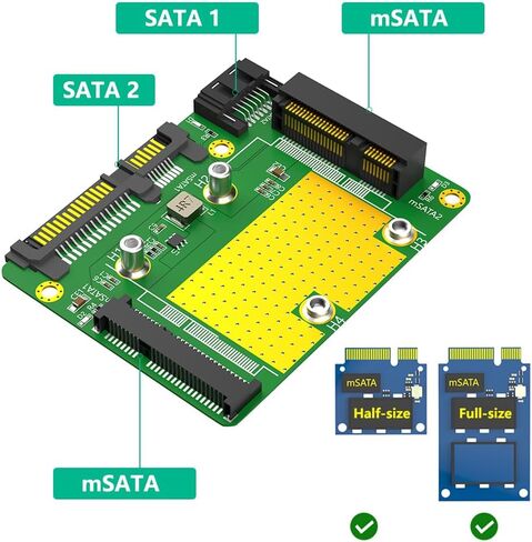 New Version Dual mSATA SSD to Dual SATA3 Adapter in Saudi Arabia