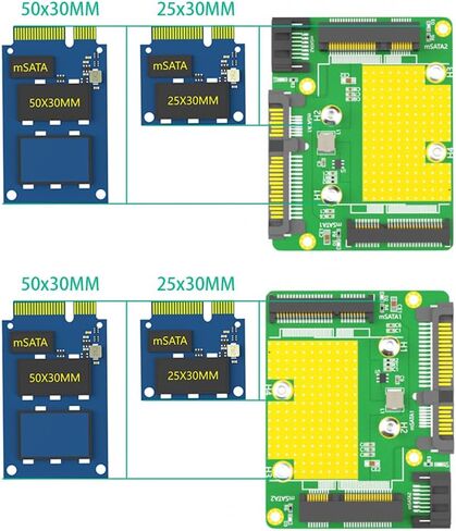 New Version Dual mSATA SSD to Dual SATA3 Adapter in Saudi Arabia