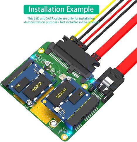 New Version Dual mSATA SSD to Dual SATA3 Adapter in Saudi Arabia