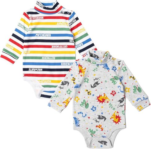 Harry Potter Slytherin Ravenclaw Gryffindor Baby 2 Pack Turtleneck Cuddly Bodysuits in Saudi Arabia