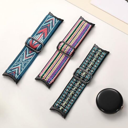DaQin 3 Pack Stretchy Solo Loop Compatible with Pixel Watch 2 Band/Google Pixel Watch Band for Women Men, Soft Nylon Elastic Braided Strap Wristband Replacement for Pixel Watch/Pixel Watch 2 Band in Saudi Arabia