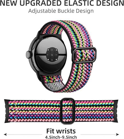DaQin 3 Pack Stretchy Solo Loop Compatible with Pixel Watch 2 Band/Google Pixel Watch Band for Women Men, Soft Nylon Elastic Braided Strap Wristband Replacement for Pixel Watch/Pixel Watch 2 Band in Saudi Arabia
