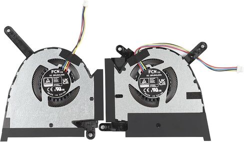استبدال مروحة تبريد وحدة المعالجة المركزية + وحدة معالجة الرسومات الجديدة لـ ASUS TUF Dash (2022) F15 FX517 FX517Z FX517ZC FX517ZR FX517ZE/ZM RTX 3050 3050Ti Series FP85 DFS5K22305283E FP86 DFS5K22115371E DC5V 0.5A in Saudi Arabia
