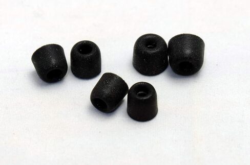 Dekoni Audio Moldable Foam Ear Tips Premium Memory Foam Isolation Earphone Tips - 4.9mm 3 Pack SM MED Lrg Sample Pack Black (EPZ-MERCURY-PL) in Saudi Arabia