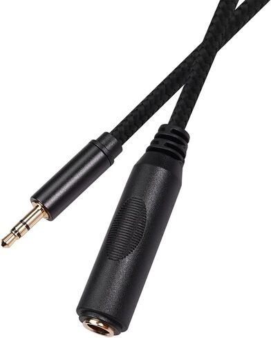 2 Pack 3.5mm to 1/4 inch Female Headphone Adapter, Quarter 1/4 inch 6.35mm Stereo Female Jack to 1/8 inch 3.5mm Male Audio Adapter for Headphone, Amplifiers, Guitar, Amp etc.- 12inch/30cm in Saudi Arabia
