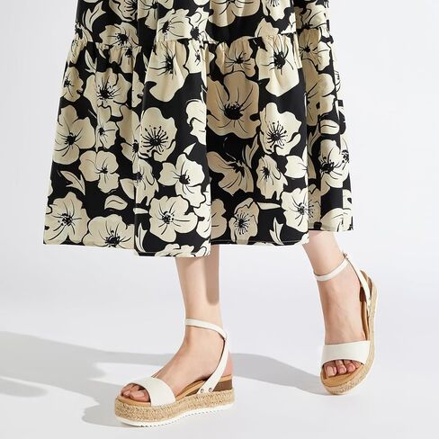 Womens Open Toe Espadrilles Dressy Platform Sandals Buckle Ankle Strap Wedges Sandals for Women Casual Dressy Summer in Kuwait