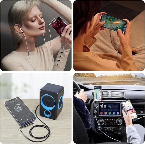 Coolen USB C Adapter USB C to 3.5mm Audio Adapter Aux to USB C Headphone Splitter Jack to USB C Adapter and Charging 2 in 1 Compatible with iPhone 15 Pro Max,Galaxy S24 S23 Ultra S22 S21 Black in Kuwait