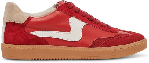 Dolce Vita Women's NOTICE Sneaker, CRIMSON SUEDE, 6.5 in Saudi Arabia