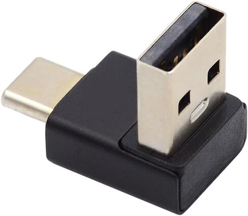 NFHK بزاوية أسفل USB3.0 نوع A ذكر إلى USB 3.1 نوع C ذكر بيانات 10 جيجابت في الثانية محول الشحن 90 درجة للهاتف المحمول in Saudi Arabia